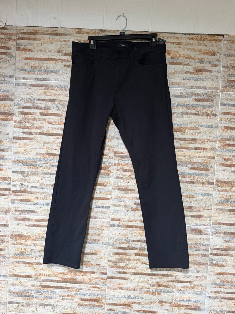 Theory Men's Black Straight-Leg Jeans